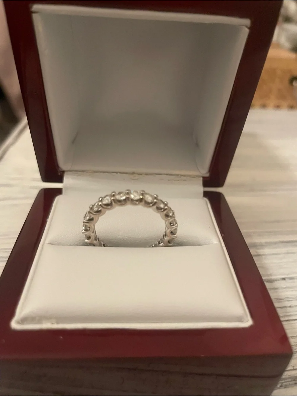 Diamond Eternity Band in White Gold Women's Jewelry